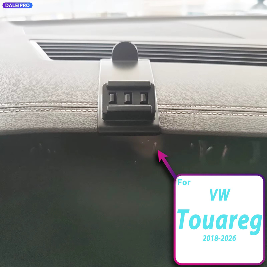 Fahrzeugspezifische Handyhalterung mit 66W Ladefunktion für VW Touareg (2018-2026) in Schwarz - Bild 2
