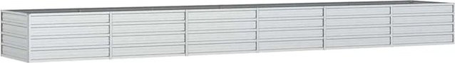 vidaXL Garten-Hochbeet aus verzinktem Stahl in Silber, B/T/H: 480 x 80 x 45 cm - Bild 1