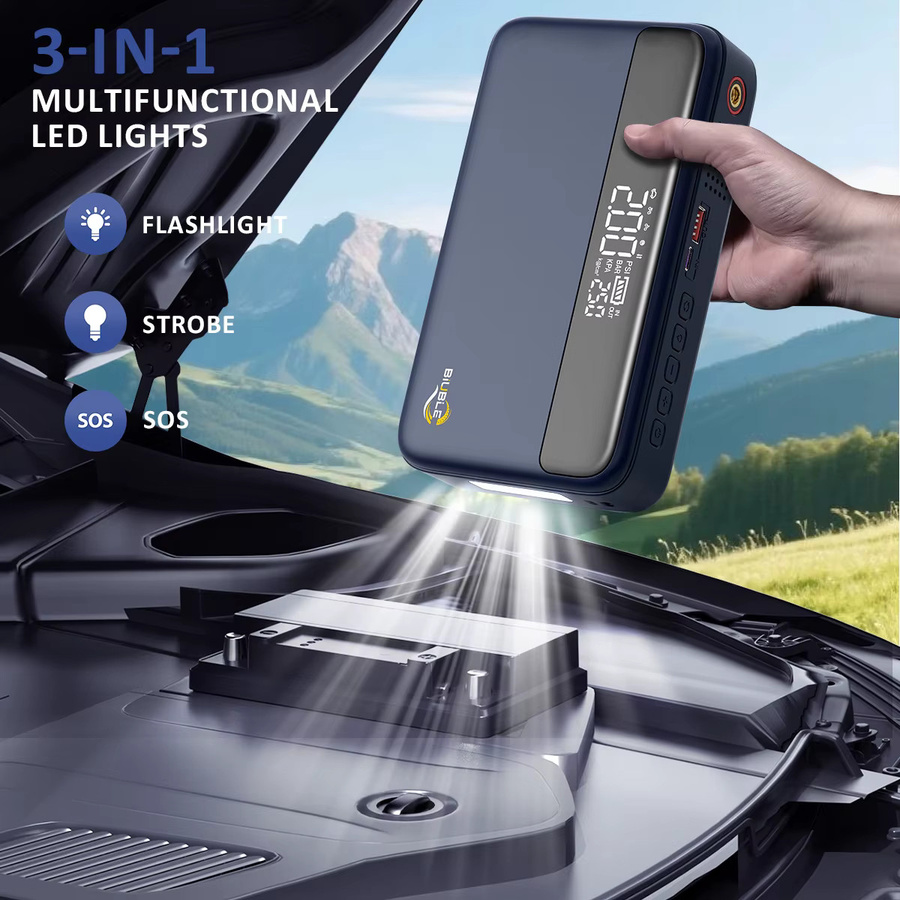 BSMOOM Auto-Starthilfe mit Luftkompressor und 26800 mAh, tragbares Booster-Ladegerät und leistungsstarkes Startgerät für Autobatterien - Bild 5