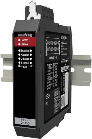 Deditec UC-CAN-U-DA2-16ISO Pegelwandler CAN Bus zu USB in Schwarz mit 2 Ausgängen und 2 I/O - Bild 1