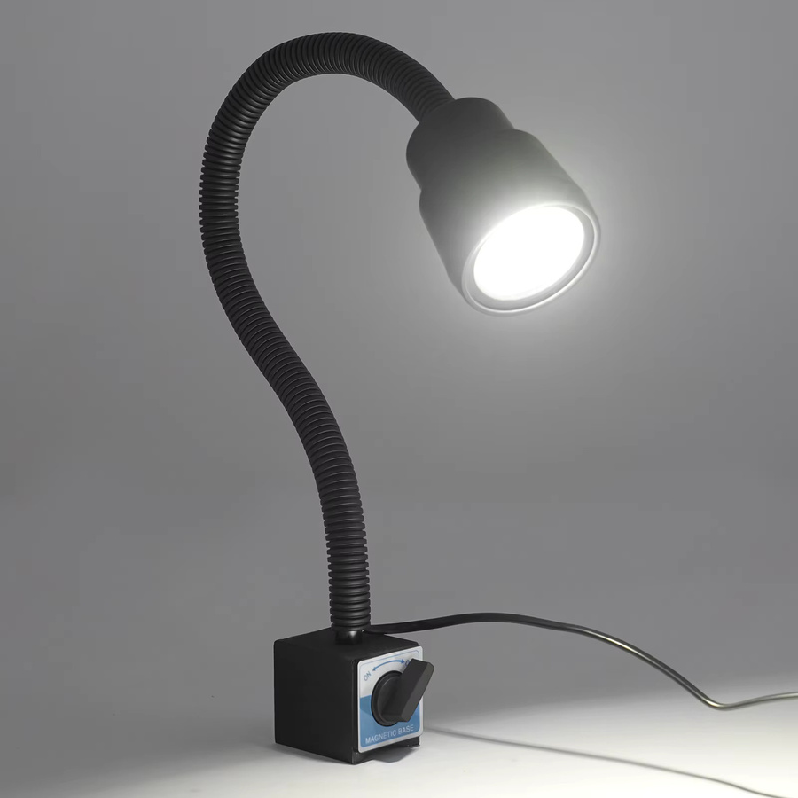 Verstellbare LED CNC Werkstatt-Arbeitslampe mit Magnetfuß in Schwarz für Industrie und Maschinenwerkzeuge - Bild 2