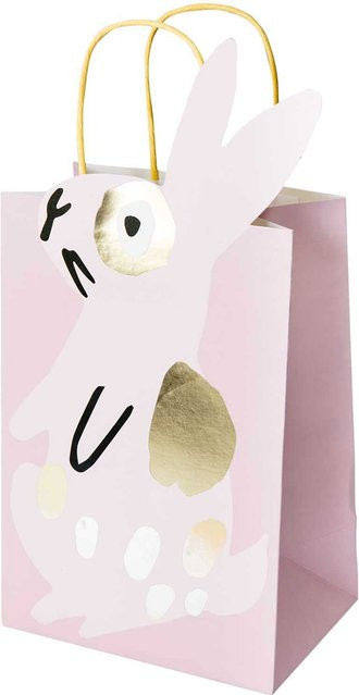 Rico Design Geschenktüte Hase in Rosa, B: 18 cm, H: 35,5 cm, T: 12 cm - Bild 1