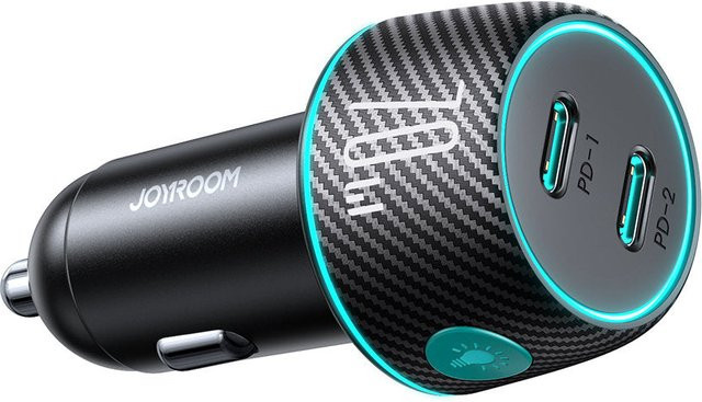 Joyroom JR-CCN02 KFZ-Ladegerät 70W mit 2x USB-C, PD & QC, Schwarz - Bild 1