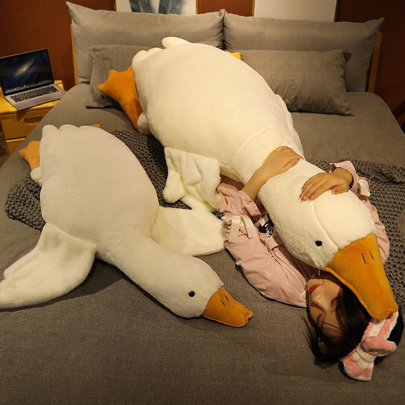 GDzaccly Weiße Gans und Gelbe Ente Plüschtiere Schlafkissen - Bild 2