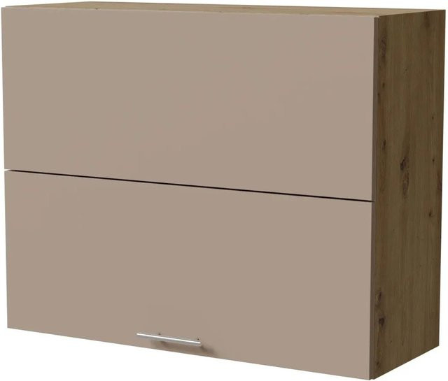 Feldmann-Wohnen Klapphängeschrank Brerra W8B/90-AV Eiche Artisan in Graubeige Matt, B/T/H: 90 x 32,5 x 72 cm - Bild 1