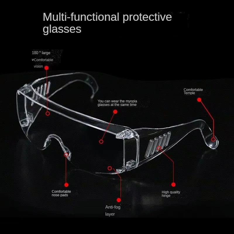 QHSPE Sicherheits-Schutzbrille transparent mit Anti-Splash, Anti-Impact und Anti-Fog Schutz - Bild 2