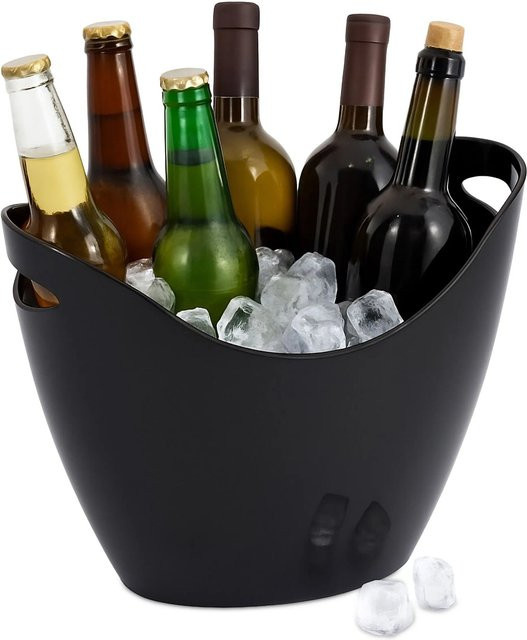 Relaxdays Eiseimer aus Kunststoff in Schwarz, bruchsicher, B/T/H: 25,5 x 34,5 x 25 cm - Bild 1