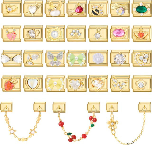 Yolorist Charm, Edelstahl, Gold, Zirkonia, Perle, Damen - Bild 1