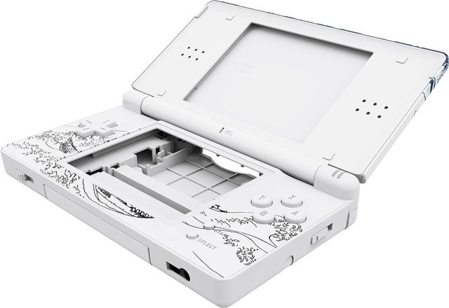 eXtremeRate Ersatz-Vollgehäuseschale für Nintendo DS Lite mit Tasten und Bildschirmlinse im Design The Great Wave, Multicolor - Bild 1