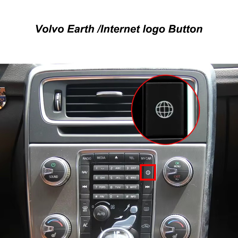 Bonroad Wireless CarPlay und Android Auto Interface Decoder Box für Volvo XC60 V60 V40 S60 2015-2019 mit Earth Button, Airplay und Autolink Modul, Schwarz - Bild 6