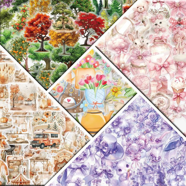 50 Stück Rspctou Ästhetische Graffiti Aufkleber Transparent Multicolour Wasserdichte Cartoon Sticker für Notebook und Telefon - Bild 1