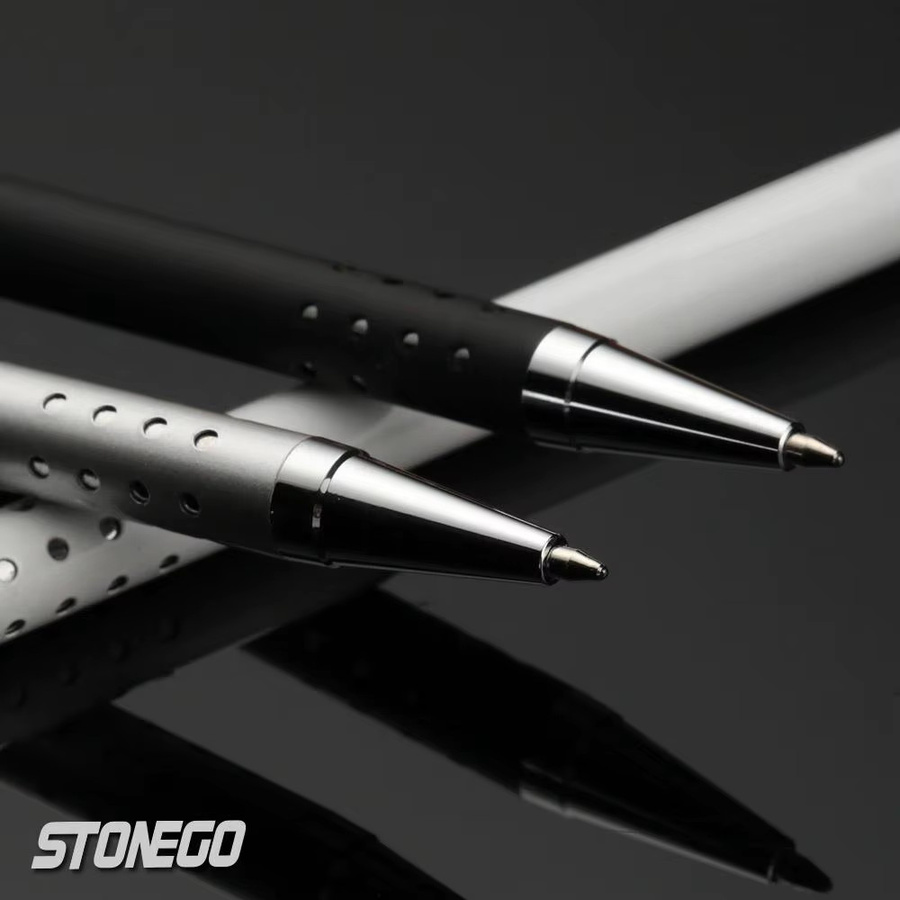 STONEGO Click Gel-Kugelschreiber mit Metallgehäuse und schwarzer Tinte - Bild 6
