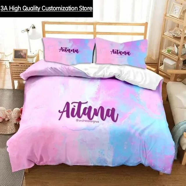 Bettwäscheset Aitana Ocana aus Mikrofaser mit Bettbezug und Kissenbezug, Mehrfarbig, B/H: 180 x 210 cm - Bild 1