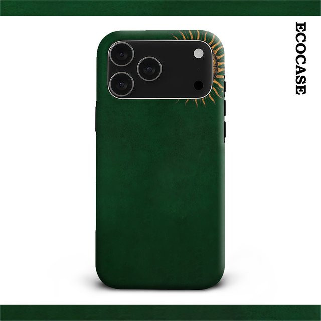 Potdemiel Handyhülle Sun Totem in Grün für iPhone 17 16 15 14 13 12 11 Pro Max Plus mit doppelschichtiger Rückseite - Bild 1
