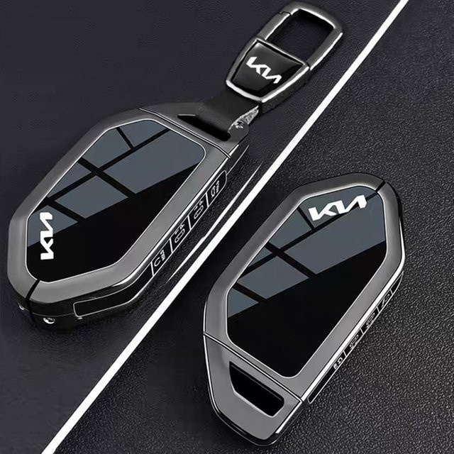 Schwarze TPU-Styling-Autoschlüsselhülle für Kia Modelle wie EV9, Sorento und Carnival - Bild 1