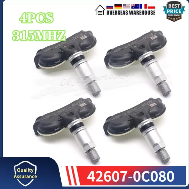GANGLE TPMS Reifendruckkontrollsystem Set mit 4 Sensoren für Toyota Sequoia, Siena und Tundra (2014-2018), 433 MHz - Bild 1