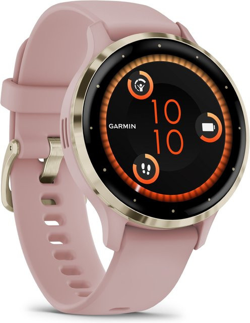 Garmin Venu 3S Smartwatch, 41 mm, Silikon, Damen, Rose/Gold - Bild 1