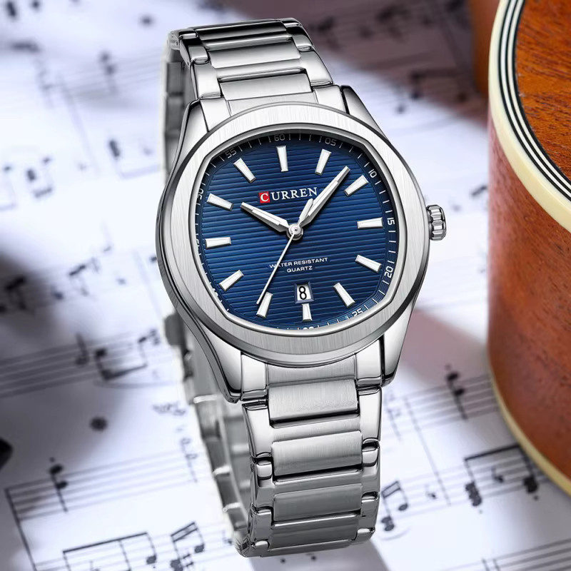 CURREN Armbanduhr Quarzuhr, Edelstahl, Blau, Herren - Bild 2