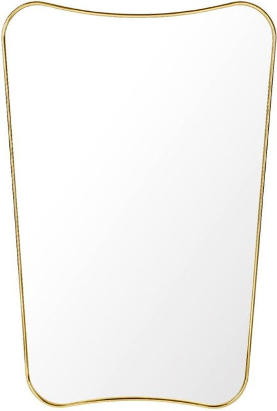 Gubi FA 33 Spiegel in Gold mit unregelmäßiger Form und Messingrahmen - Bild 1