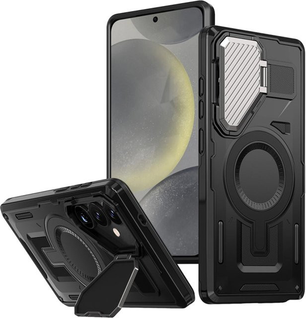 Techsuit CamVault MagSafe-Hülle für Samsung Galaxy S25 S931 und Samsung Galaxy S24 S921, Schwarz - Bild 1