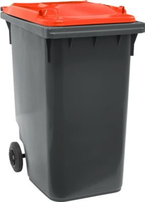 SSI Schäfer Mülltonne GMT, 360 l, fahrbar, schwarzrot - Bild 1