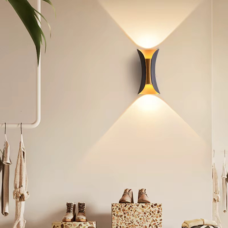 Homocean LED Wandleuchte Up Down Spot in Schwarz für Schlafzimmer und Flur - Bild 3