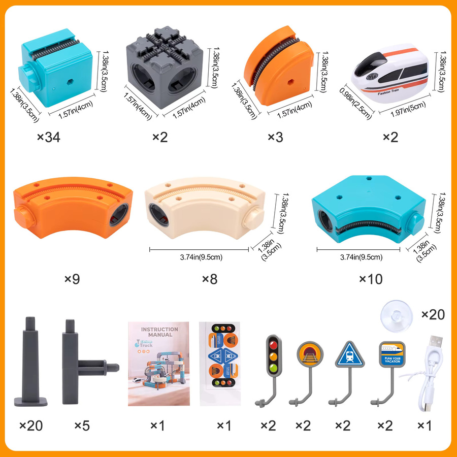 COOLPLAY Magnetische Anziehungsschiene, Elektrische Eisenbahn Bausatz - Bild 4