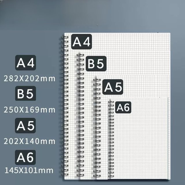 Minimalistisches A6 Notizbuch mit Raster und wasserfestem PP-Einband in Weiß - Bild 1
