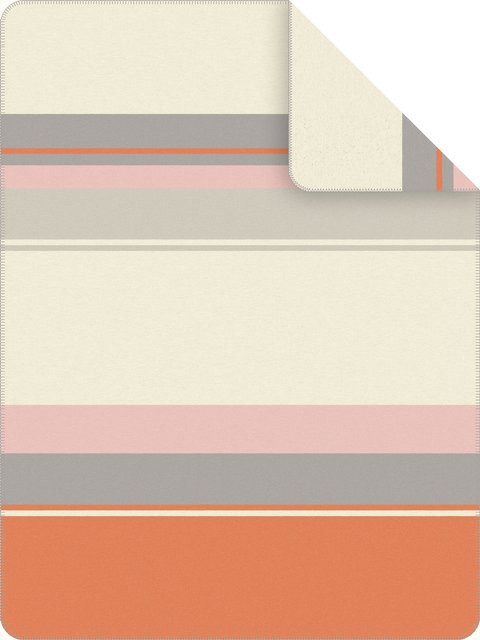 Ibena Wohndecke BUGATTI gestreift in Grau, Pink oder Beige, B/T: 200 x 150 cm - Bild 1