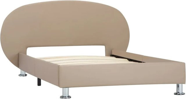 vidaXL Bettgestell aus Kunstleder in Braun und Beige, B/T: 100 x 200 cm - Bild 1