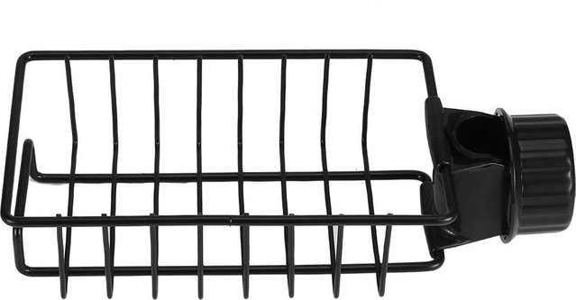 TOMTOP JMS Küchenspüle Organizer aus Metall in Schwarz mit Abtropfgestell für Schwamm, Seife und Tuch - Bild 1