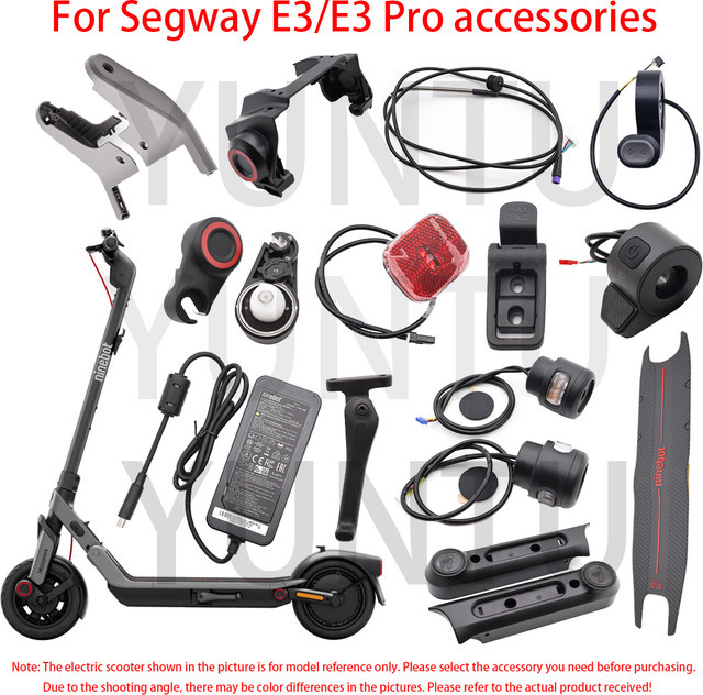 Segway E3/E3 Pro Elektroroller Zubehör Set mit Front- und Rücklichtschalter, dekorativer Abdeckung und Verbindungskabel - Bild 1