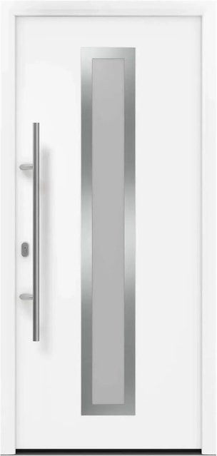 EcoStar Haustür Isopro IP 700S mit Glaseinsatz in Verkehrsweiß, B: 110 cm, H: 210 cm, DIN Links - Bild 1