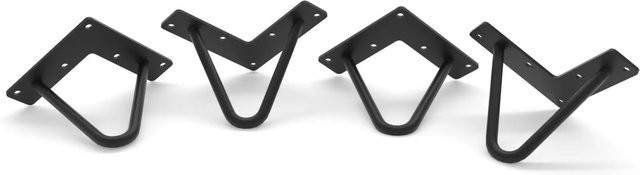 HEVVA Haarnadelbeine NEAPEL 4er Set Schwarz Matt aus Stahl Höhe: 10 cm - Bild 1