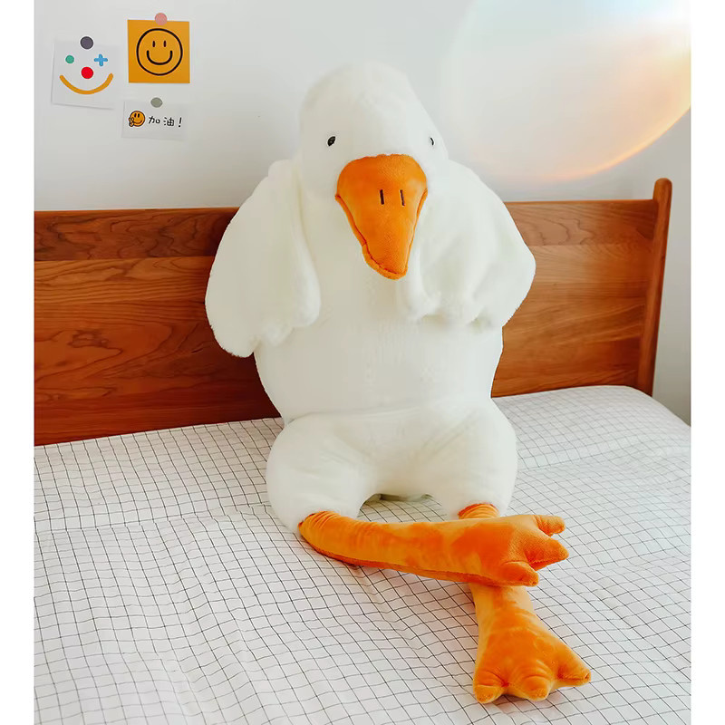 aomede Gans Wurfkissen Plüschtier, weiß, 90-190 cm - Bild 2