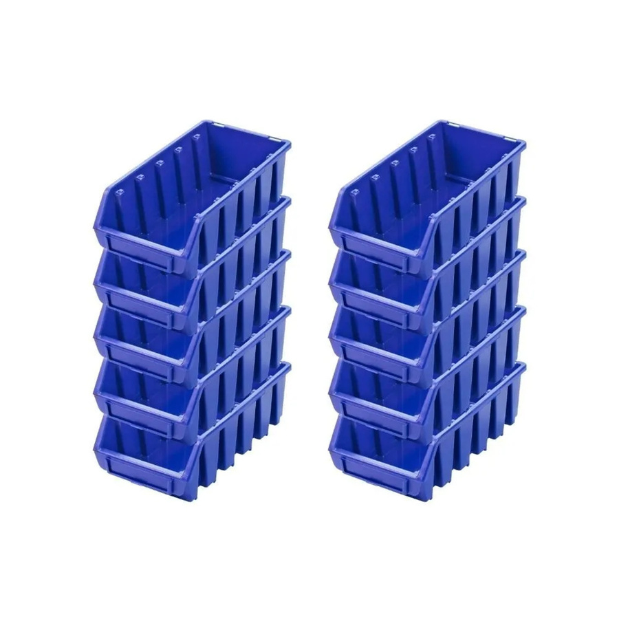 PROREGAL SuperSparSet 10x Sichtlagerboxen aus Polypropylen in Blau, H x B x T: 7,5 x 11,6 x 21,2 cm - Bild 2