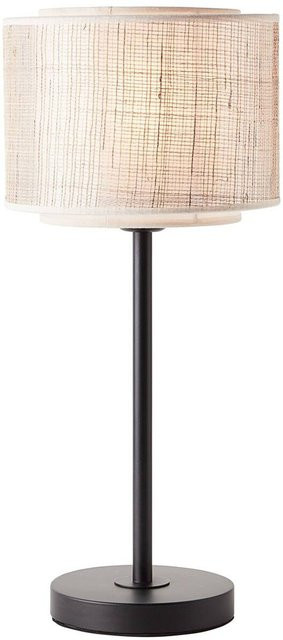 Brilliant Tischleuchte Odar in Schwarz und Beige aus Metall und Textil, H: 48 cm, B: 22 cm, Fassung E27 - Bild 1