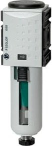 Riegler Mikrofilter FUTURA PC-Behälter mit Schutzkorb in Grau, BG 2, G 1/2, Kunststoff - Bild 1