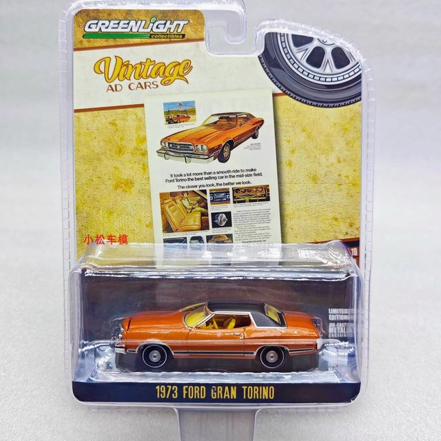 GreenLight Retro, Auto-Serie 10, 1973 Gran Torino, Druckguss-Legierungsautomodell, 1:64 - Bild 1
