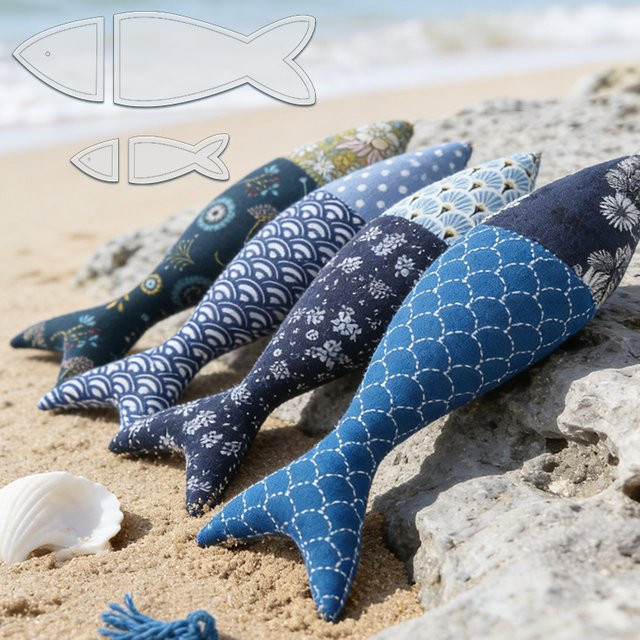YOMDID 4-teiliges Set Fischförmige Patchwork-Schablonen aus transparentem PET für DIY-Bastelarbeiten und Nähvorlagen - Bild 1