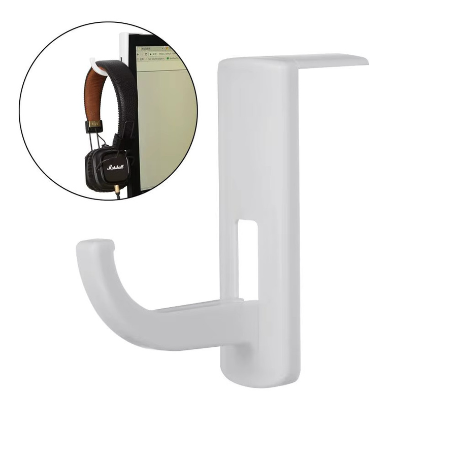 Kopfhörerhalter Headset Aufhänger mit Klebeband für Schreibtisch und Monitor in Schwarz - Bild 2