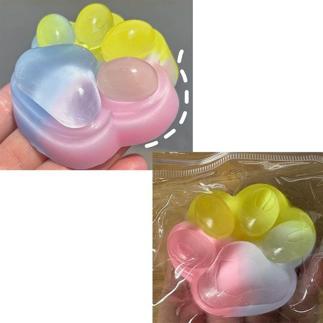 Linyi toy Regenbogen Katze Pfote Kneten Bunt / Mehrfarbig ab 3 Jahren - Bild 1