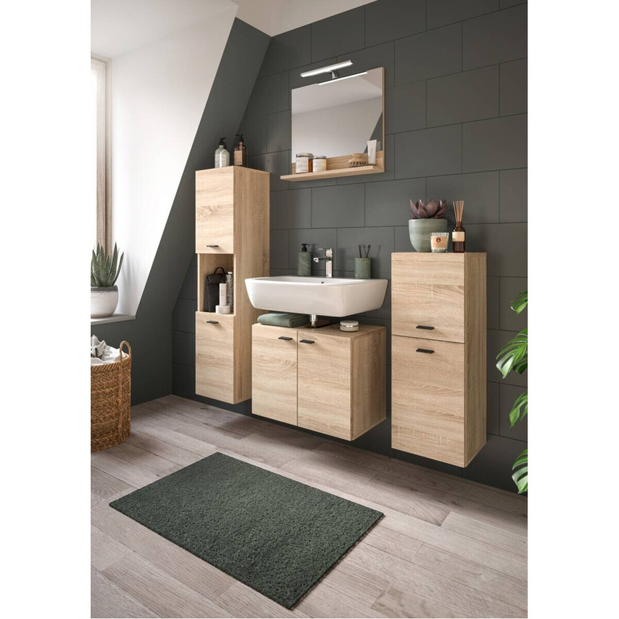 Badhochschrank xonox.home Boston in Eiche Sonoma Nachbildung, B/T/H: 30 x 29 x 125 cm - Bild 3