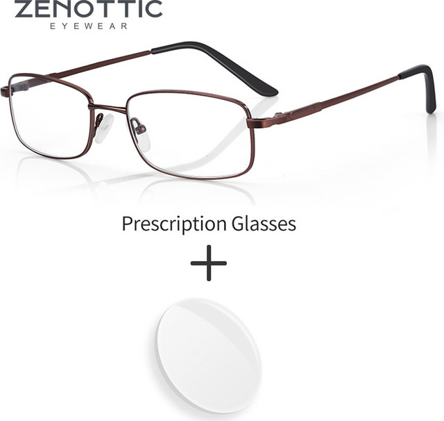 ZENOTTIC Korrektionsbrille, Metall, Vollrand, quadratisch, Herren - Bild 1