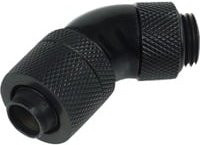 Alphacool HF 13/10 Anschraubtülle 45 Grad drehbar G1/4 Verbindung Schwarz - Bild 1