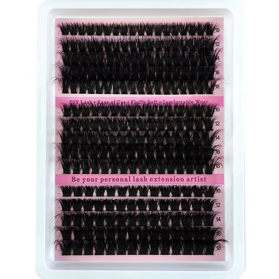 AMSDCN Wimpern Cluster, 15 Reihen, Natürlich, Unisex - Bild 2