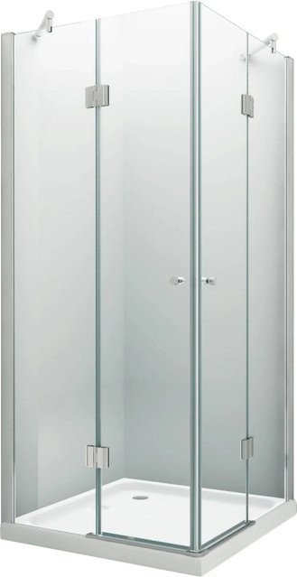 Glasdeals Duschkabine CORNO Eckdusche aus Glas in Transparent mit Silber, B/T/H: 120 x 120 x 195 cm - Bild 1