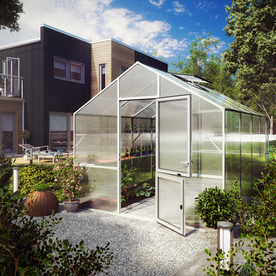 KGT Gewächshaus Lilie IV pressblank 12,7 m² mit 10 mm HKP - Bild 2