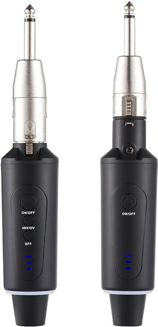 Andoer Drahtloses UHF Wireless Mic System mit XLR-Sender und -Empfänger für Audio Mixer, Schwarz - Bild 1