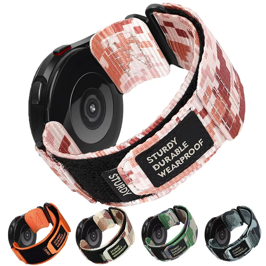OAKCHARM Uhrenarmband Nylon, Grün, Samsung Galaxy Watch 6 5 4 - Bild 2